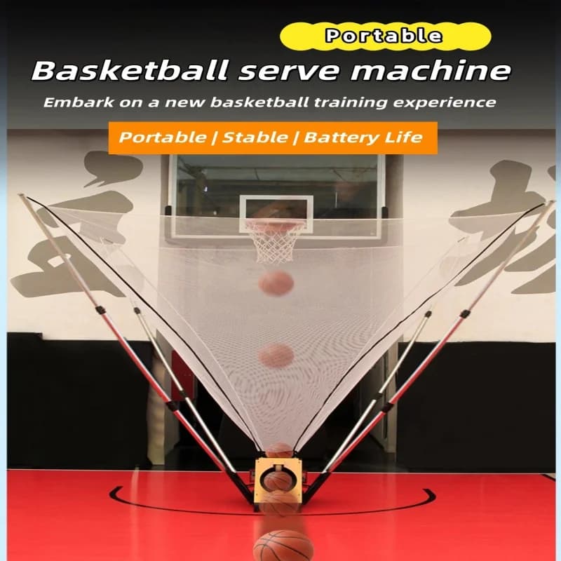 The basketball training ball return machine automatically returns the ball without the need to pick up for continuous shooting