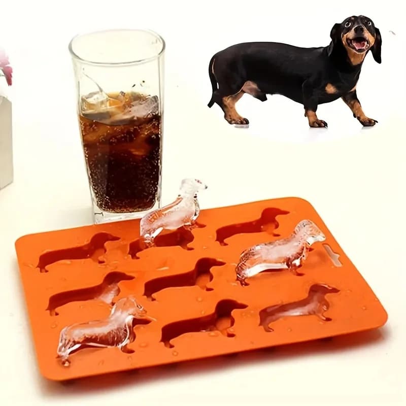 Stampo in silicone multifunzionale a forma di cane saliera, adatto per cubetti di ghiaccio e cioccolato - un articolo indispensabile per le cucine delle feste