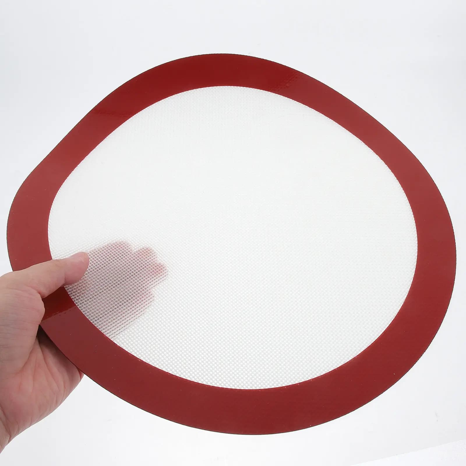 Tappetino da Forno in Silicone Rotondo Antiaderente, Resistente al Calore, Adatto per Forno, Friggitrice ad Aria e Microonde, Riutilizzabile per Biscotti e Pizza