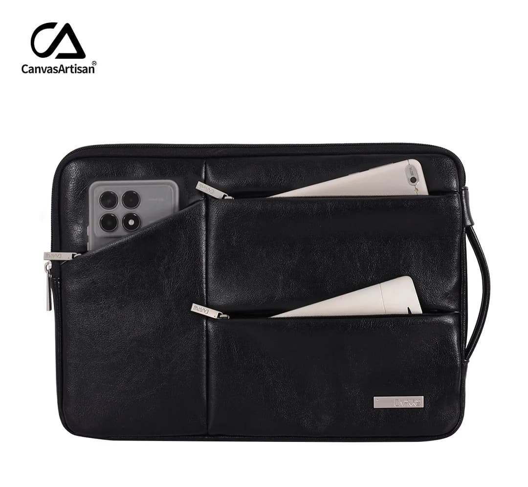 Borsa per laptop Custodia per borsa da 13,3,14,15,16 pollici per MacBook Air Pro M1, uomo Lady Cuoio PU Notebook Compute Antiurto L48-78