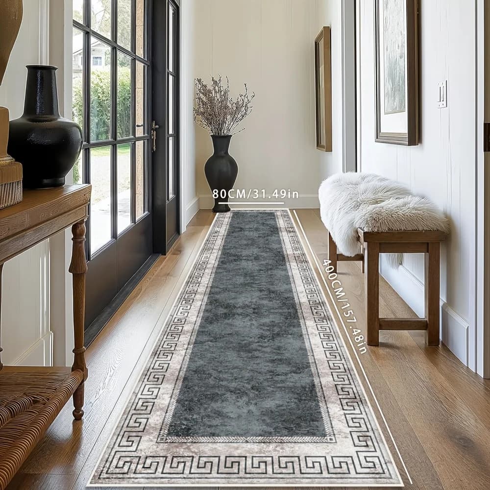 VIKAMA Light Luxury And Minimalist Style Long Corridor Carpet Home Decor Kitchen Floor Mat Laundry Rugs Edged Balcony Mat