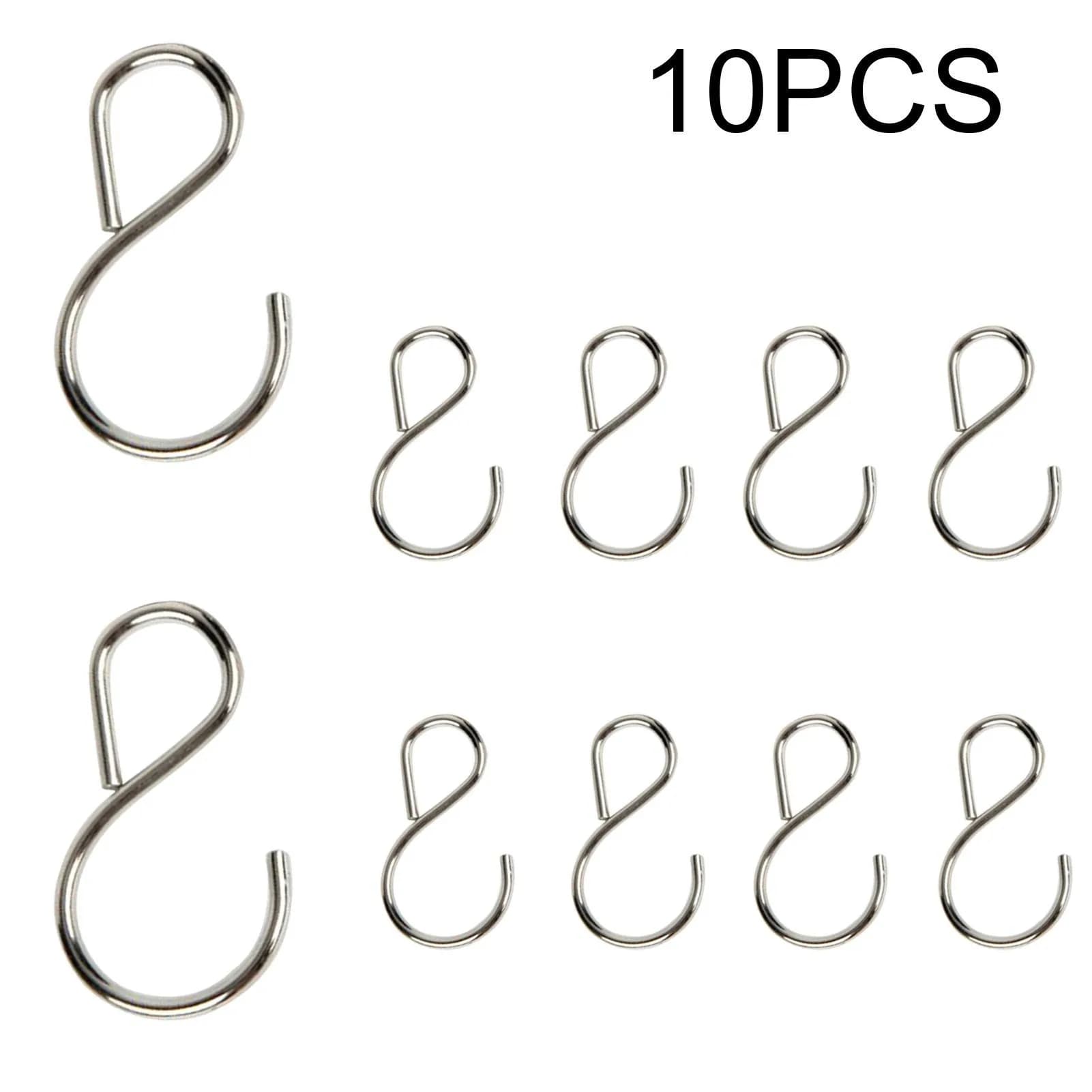 Mini Hanging Hooks Iron Hooks Hanger 38x19mm Mini S Hooks Pack of 10 for Hanging Pot,Plants,Jewelry，curtain