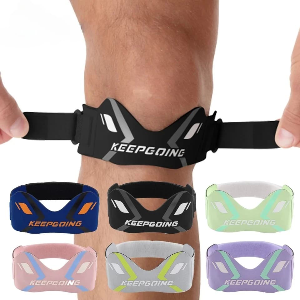 1 pz protezione della fascia rotulea rotula tendine del ginocchio supporto strape tutore assorbimento regolabile cuscinetto di compressione basket
