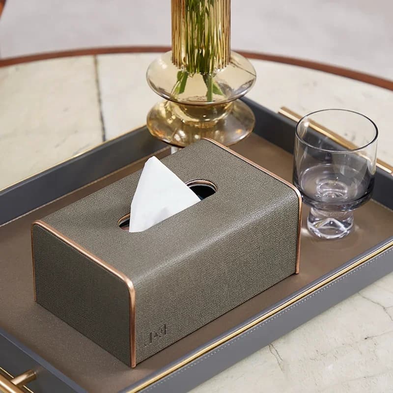 Nuovo soggiorno in pelle Hotel Office Car Paper Case Square rettangolo Storage Bag Organizer scatole portafazzoletti decorativi