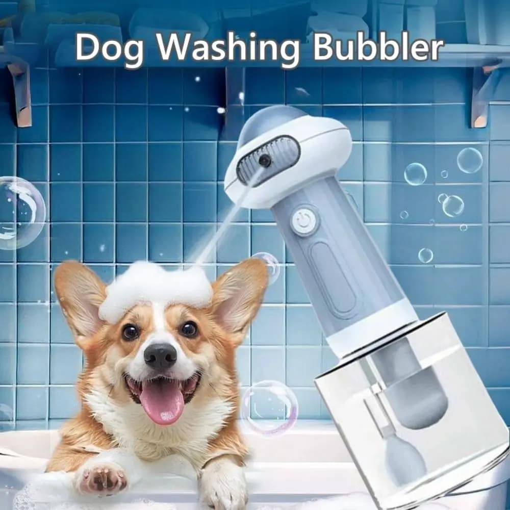 Nuovo dispenser di sapone per cani intelligente, pressa di ricarica USB, lavaggio per cani, gorgogliatore, macchina automatica per la produzione di schiuma veloce per animali domestici