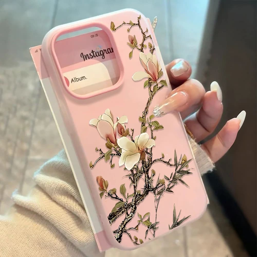 Magnolia Flowers Phone Case For Xiaomi Redmi Note 14 Pro 4G Cases Redmi Note 13 12 Pro 15C 14C 13C 11 10 Pro 5G Anti Fall Funda
