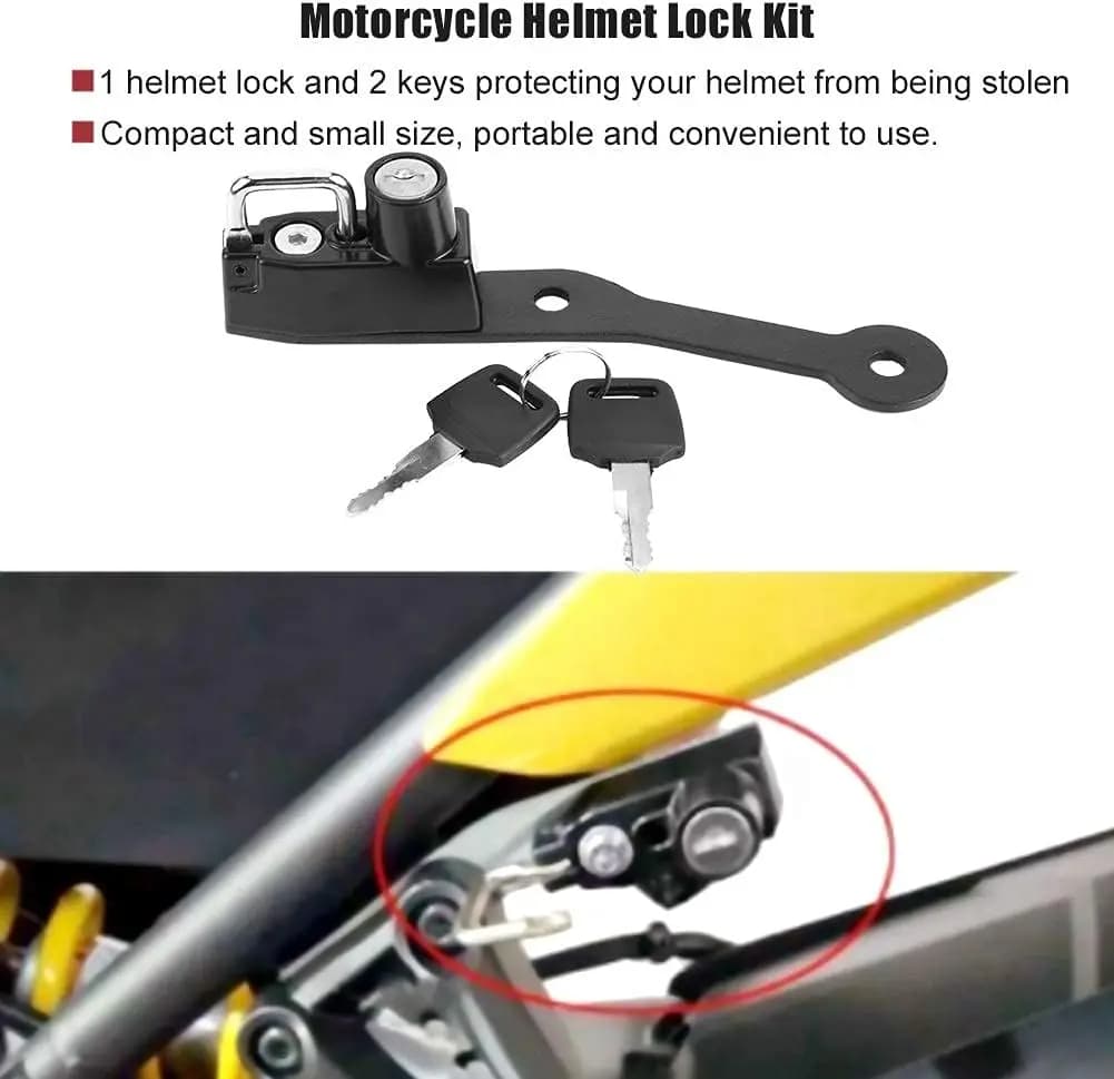 Lucchetto antifurto per casco moto lato sinistro adatto per accessori auto CBR400R CBR500R CB500F