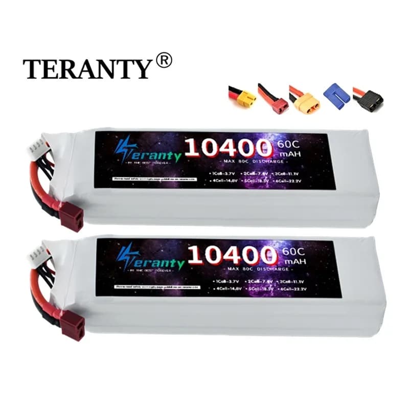 1/2PCS 3S 10400mAh Lipo batteria 11.1V 60C con XT60 XT90 TRX T Plug per RC Airplane RC Model Vehicle Car Drone FPV Model Racing