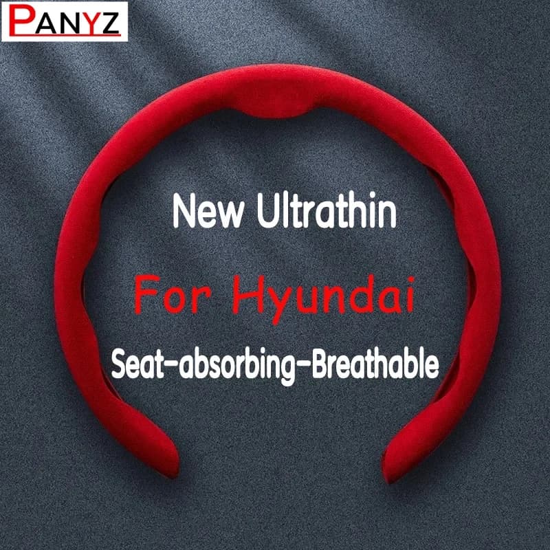 New Suede Car Steering Wheel Cover Booster Cover Universal For Hyundai Genesis I30 Ix35 KONA Encino Solaris Azera Santa Fe