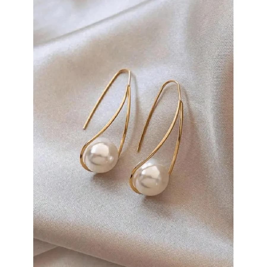 Eleganti orecchini di perle imitazione Waterdrop, design esagerato ultra ampio, perfetti per l'uso quotidiano delle donne, accessorio elegante
