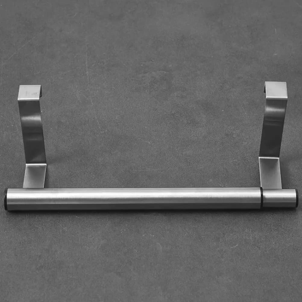 2Pcs Stainless Steel Expandable Towel Bar No Drilling Hand Towel Holder Kitchen Bathroom Dish Cloth Hanger Rust Resistant