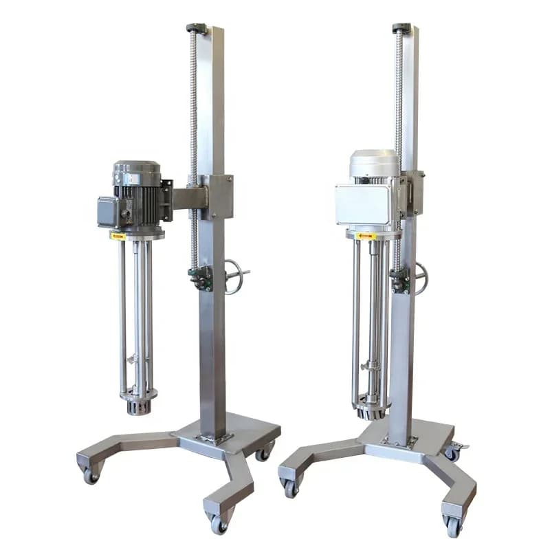 High-speed cutting batch dispersion liquid powder mixer with lifting support