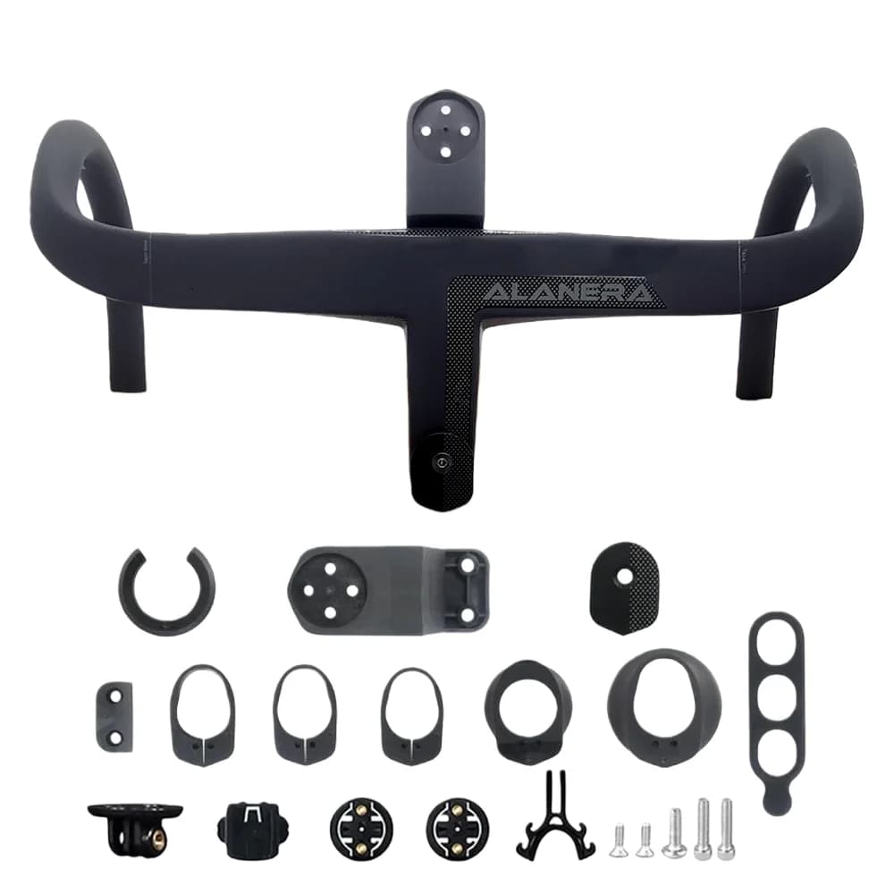 Manubrio bici da strada ALAENRA T800 Full Carbon, ultraleggero 360 g, design RHM, percorso interno, per forcella da 28,6 mm