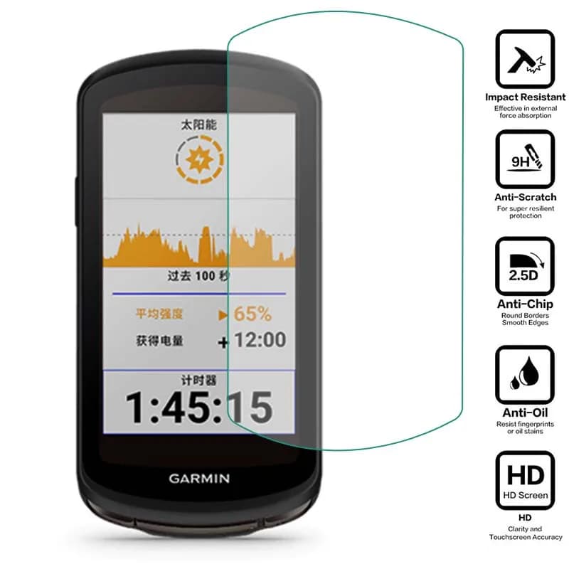 Pellicola protettiva in vetro duro per Garmin edge 1040 (solare) 1030 (Plus) Accessori per la copertura della protezione dello schermo del computer da bici GPS per bicicletta