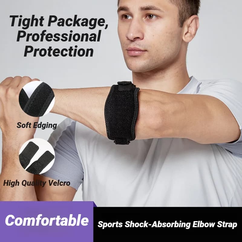 1 piece adjustable elbow support - Sports compression arm support for basketball, tennis, volleyball, golf, unisex fitness instrument