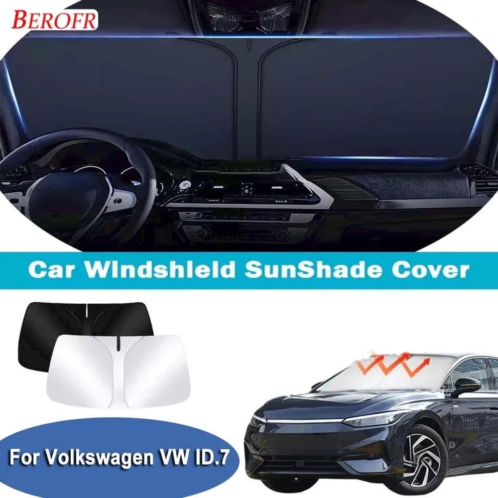 For Volkswagen VW ID.7 2024-2026 Car Windshield Sunshade Cover Front Window Sun Shade Heat Insulation Summer Auto Accessories