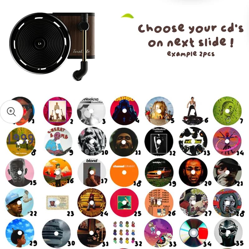 Custom phonograph album Record-Player Car Deodorant Vinyl Spin Air Vent Aromatherapy for TikTok Ins Dropshipping