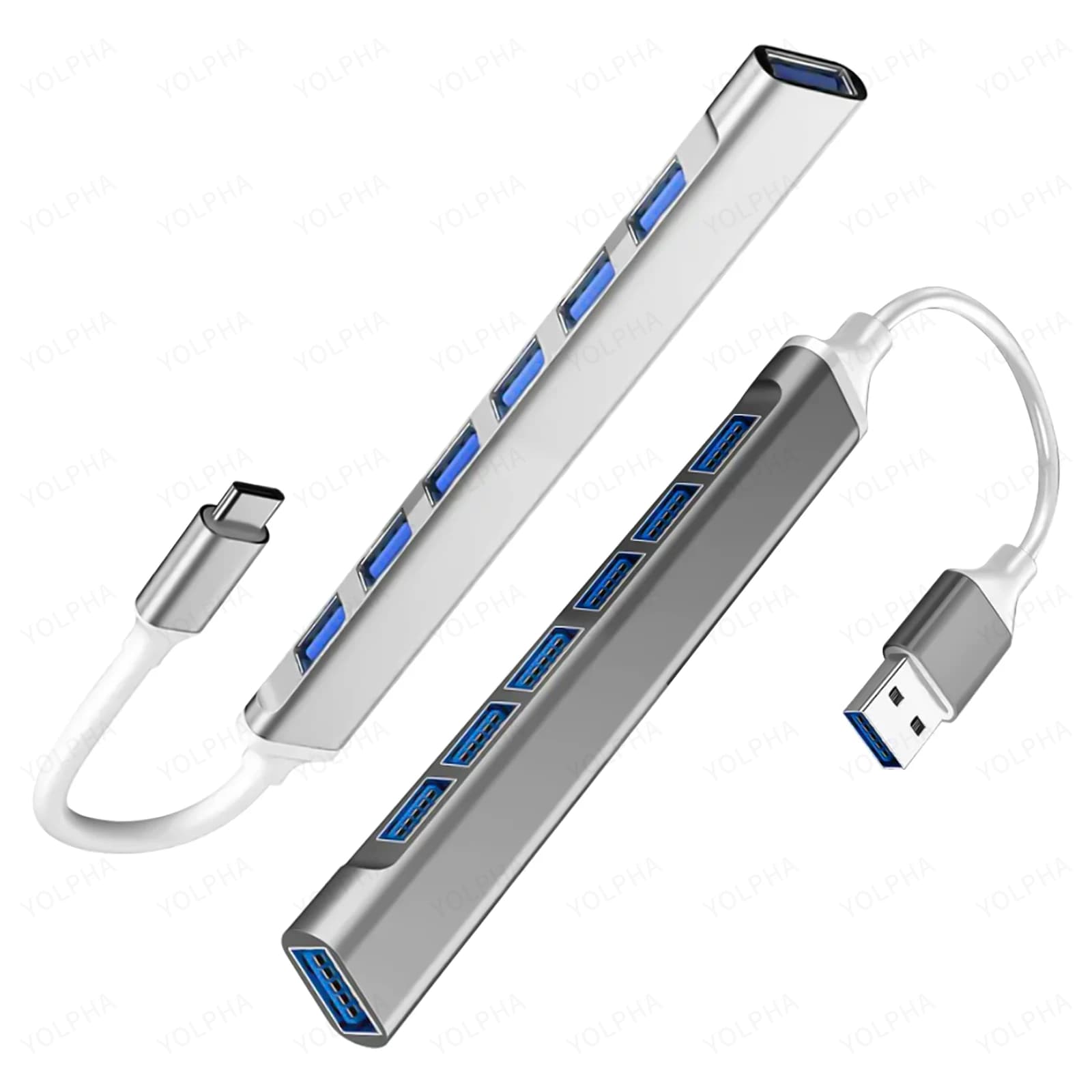 7 porte USB 3.0 Tipo C Adattatore OTG ad alta velocità Docking Station HUB Espansore Splitter per laptop Disco rigido Mouse Tastiera