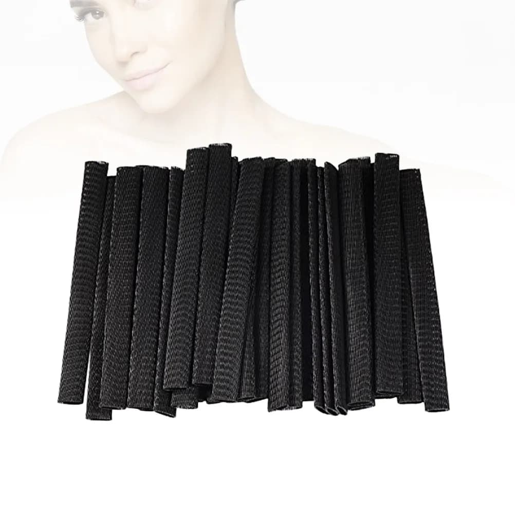 100 Pezzi Copri Pennelli Trucco in Rete Nera, Protezioni Elastiche Riutilizzabili per Pennelli, Custodie a Rete per Viaggio e Conservazione