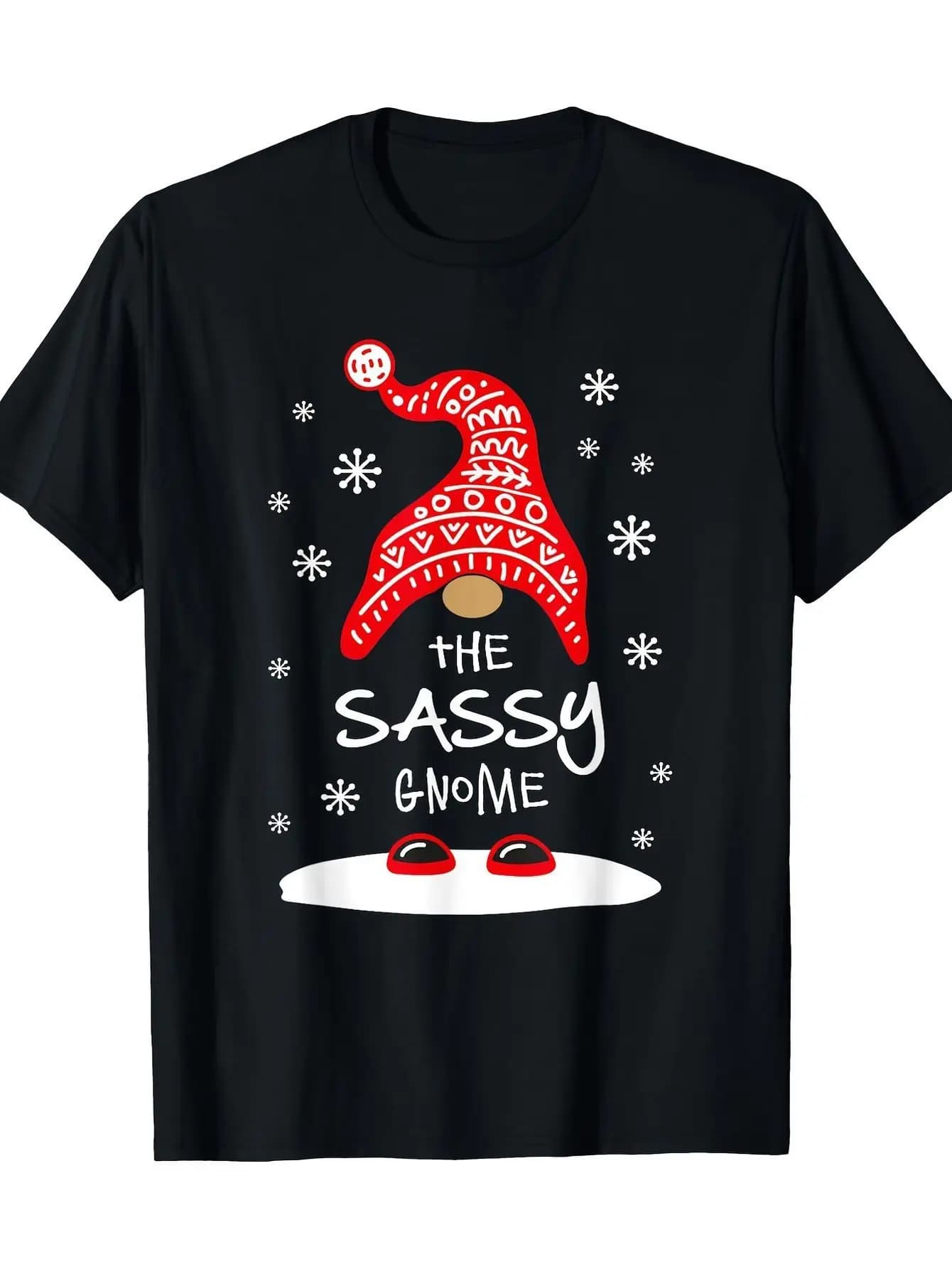 Giocoso Gnomo Coordinato Famiglia Natale Pigiama Outfit T-Shirt Cotone Anime Vestiti Mens T-shirt oversize Magliette grafiche Top