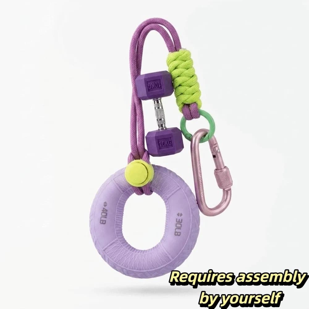 Portable Silicone Fidget Soft Silicone Lightweight Mini Kettlebell Skin-Friendly Adjustable Lanyard Keychain Travel