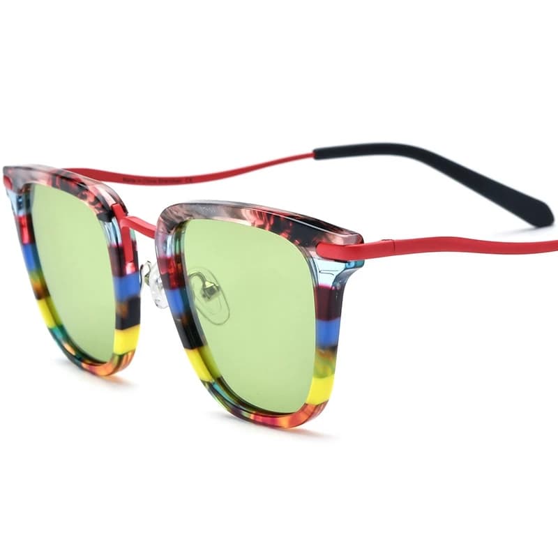 Acetate Thick Sun Glasses Women Fashion Cat Eye Polarized Sunglasses Man Luxury Brand Vintage Japanese Handmade Spectacles