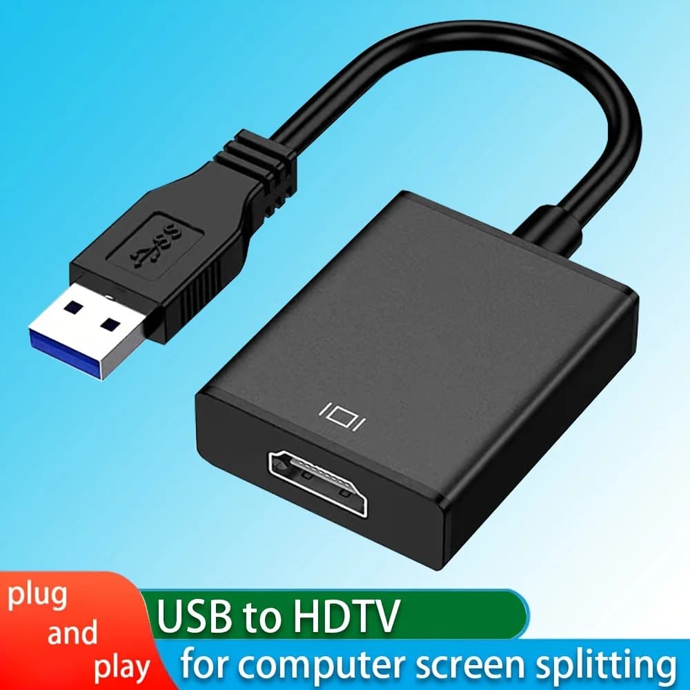 USB to HDTV converter 1080P audio and video output USB 3.0 to HDTV video adapter cable USB to HDTV high-definition converter sup