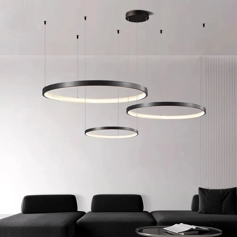 Living Room Pendant Light Minimalist Hall Main Light Italian Circular Ring Creative Light Luxury Restaurant Pendant Light