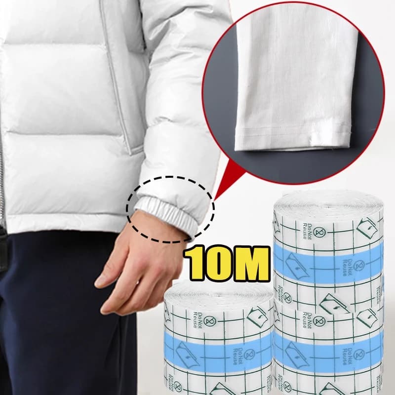 1-10M Piumino Anti Dirt Adesivo Invisibile Non Adesivo Collare Usa E Getta Fodera Polsini della Giacca Trasparente Anti Macchia Artefatto