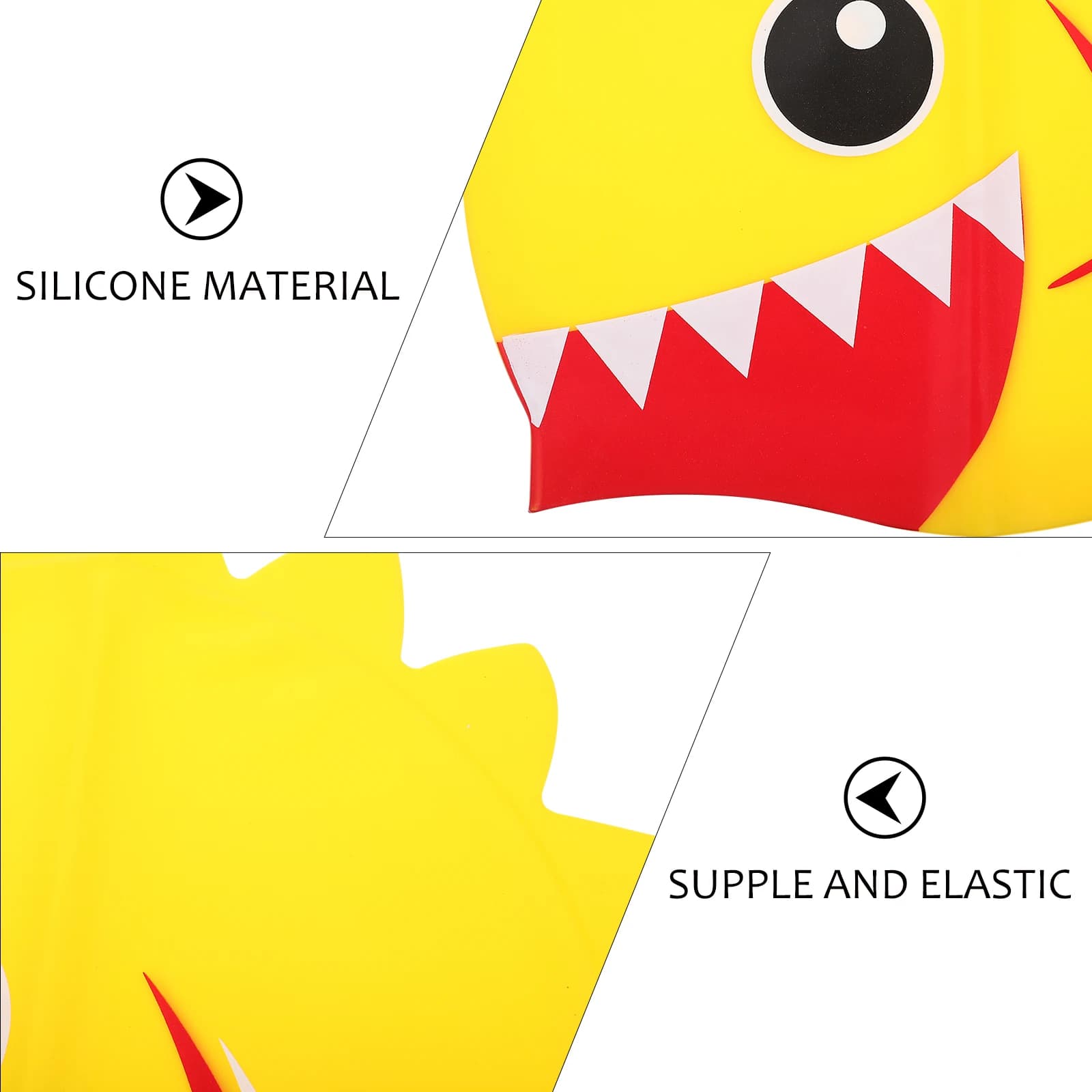Waterproof Silicone Swimming Headphones with Non-slip Design and Lovely Animal Pattern for Pool and Bathroom