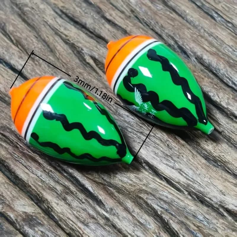 1/2/3 pezzi galleggiante da pesca per gamberetti con foro centrale 1/4 peso di piombo gamberetti Bobber mini galleggiante per galleggianti da pesca per gamberetti