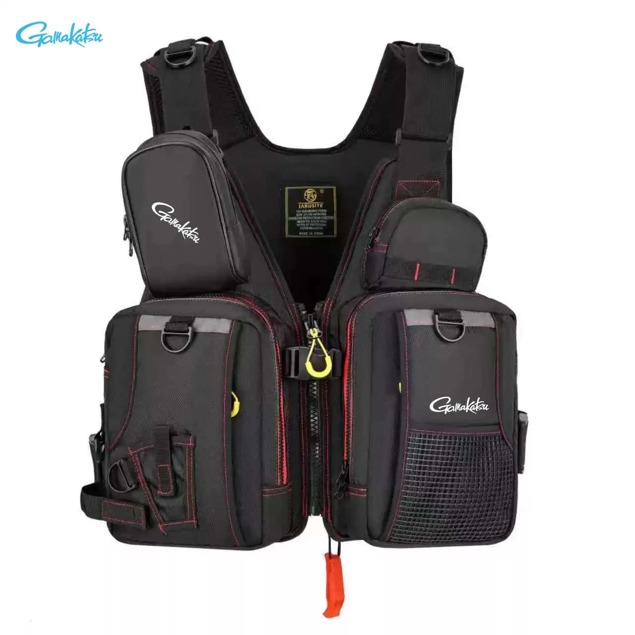 Gamakatsu Outdoor Buoyancy Vest Professional Fishing Vest Adult Multi-functional Swimming Boat Lure Life Jacket Rock Fishing
