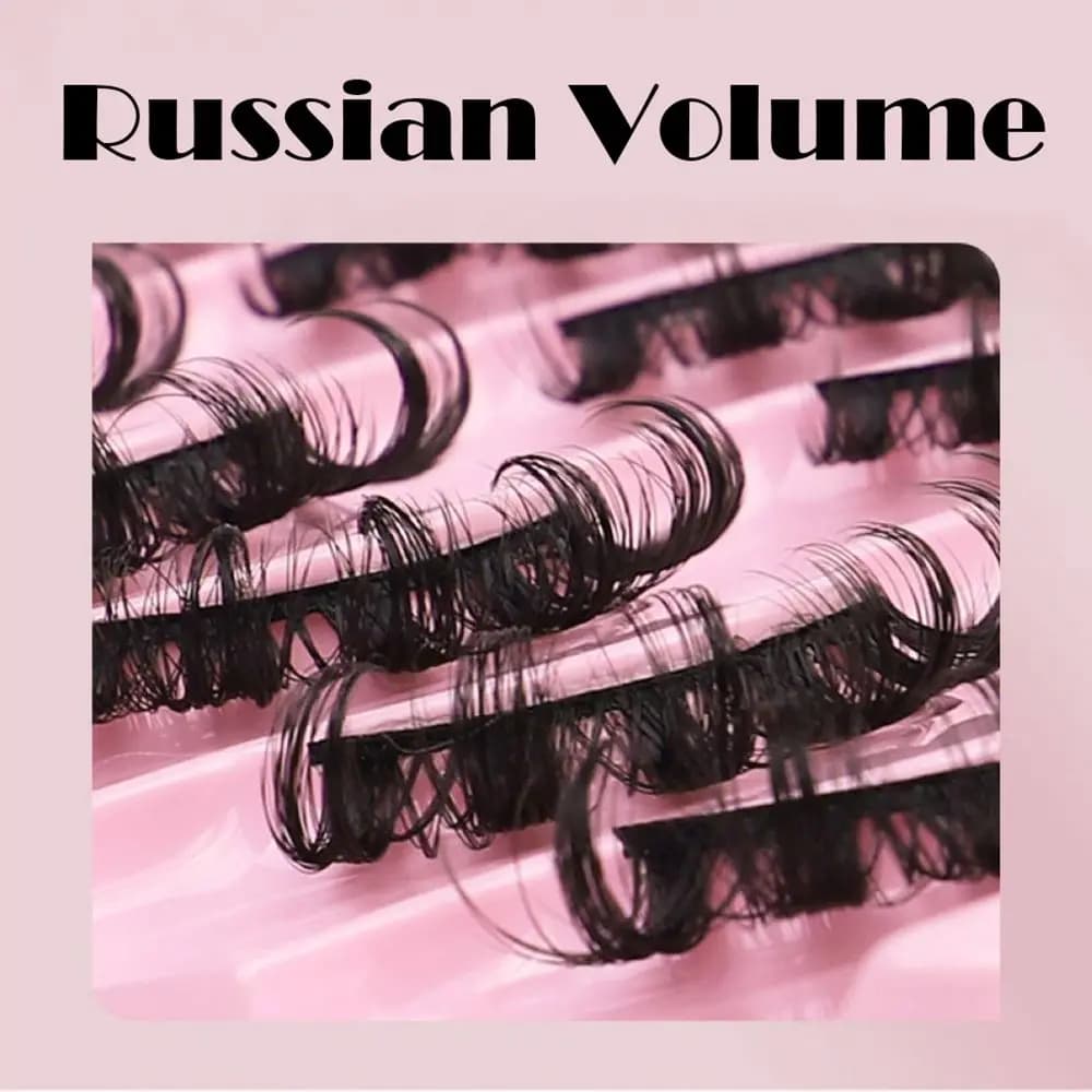 Nuove ciglia russe Capelli di visone 3D Volume russo Ciglia finte Volume russo 10-23mm DD Curl