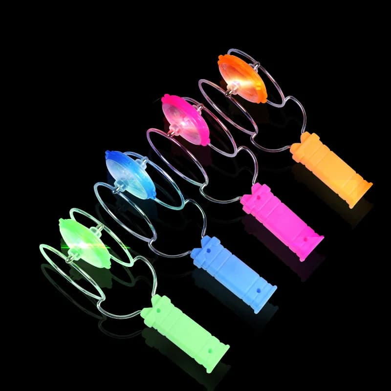 Hot Selling LED Light Up Magnetic Magic Spinning Top Glowing Stress Relief Fidget Spinner Toy Street Stall Children Gift