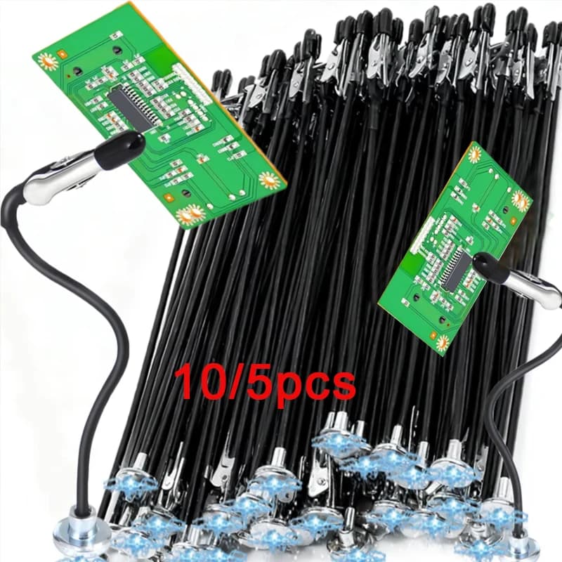 10/5PCS Magnetic Flexible Crocodile Clip Electric Test Crocodile Clips for Note Card Clamps DIY Support for Kitchen Menu Clips for Photos