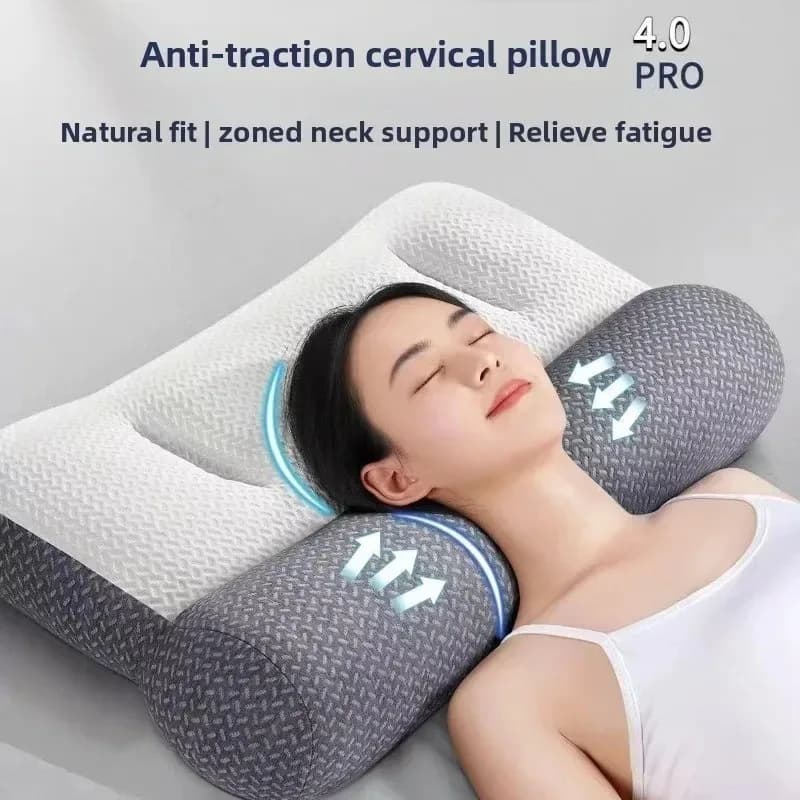 Cuscino cervicale per la riparazione della colonna vertebrale, cuscino per il sonno domestico che non si affloscia, cuscino di trazione per il supporto del sonno laterale per adulti