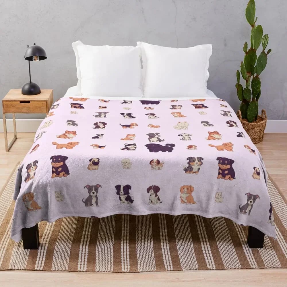 Confezione di cani kawaii Coperta da tiro per neonati Coperte da divano giganti