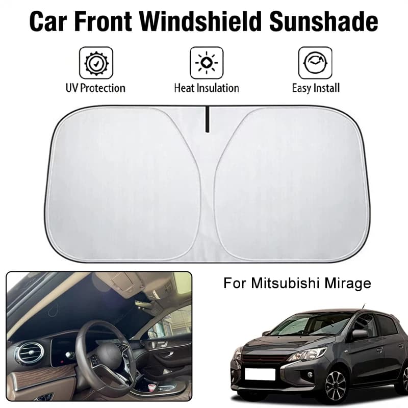 Parasole per parabrezza anteriore per auto, per Mitsubishi Mirage, blocco UV, isolamento termico, accessori per la protezione solare degli interni dell'auto