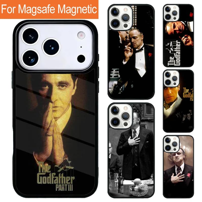 Custodia Magnetica per iPhone THE GODFATHER MOVIE GANGSTER con Cover Magsafe per iPhone 17 Pro 16 15 13 12 11 Pro Max Air 14 Plus