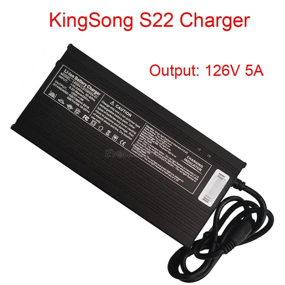 Original Kingsong S22 Charger 126V 5A Charger King song S22 electric unicycle power