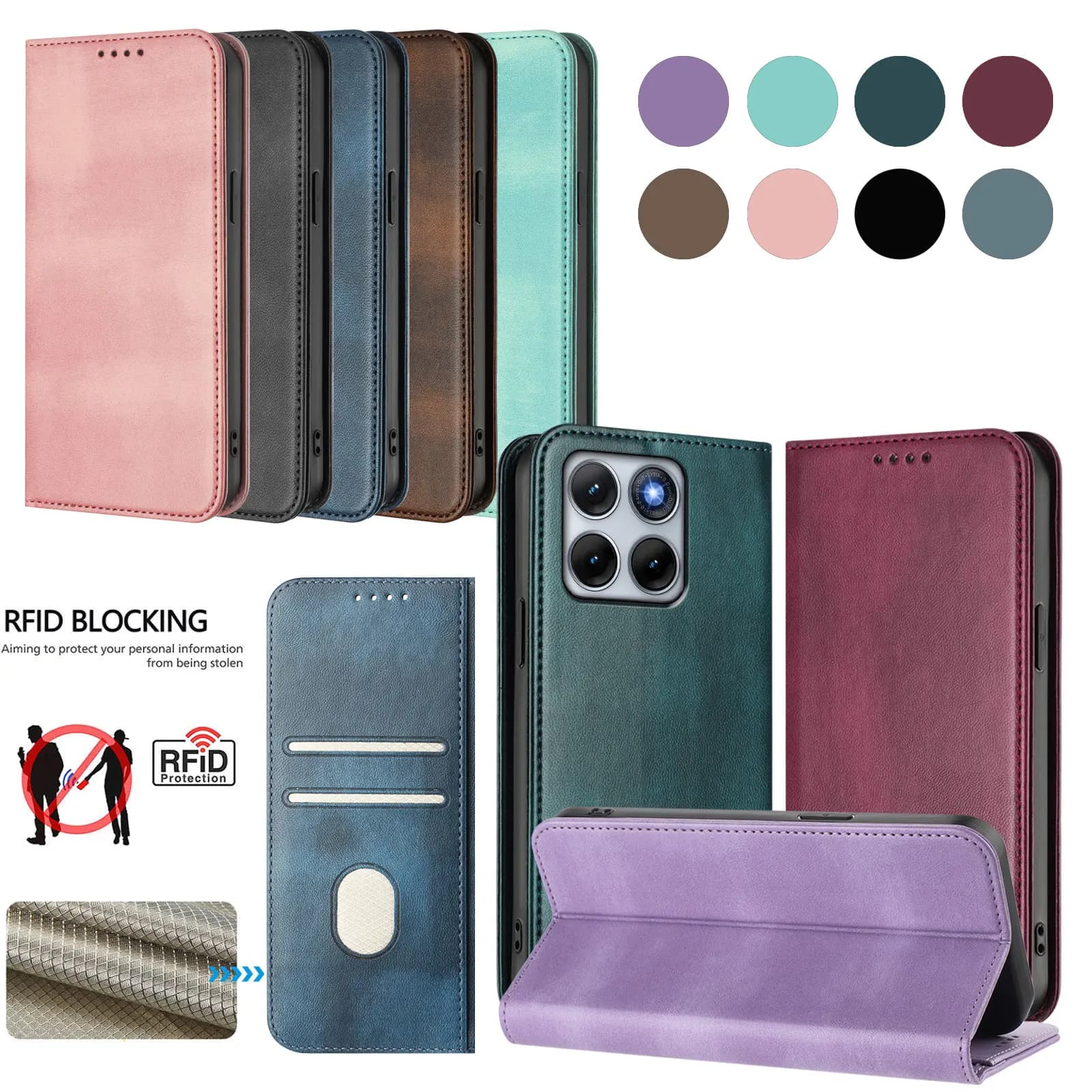 Wallet Flip Luxury Leather Case For Motorola Moto Edge 70 Fusion+ 70 60 50 40 30 Pro Fusion 60 Neo 50 Ultra Magnetic Back Cover