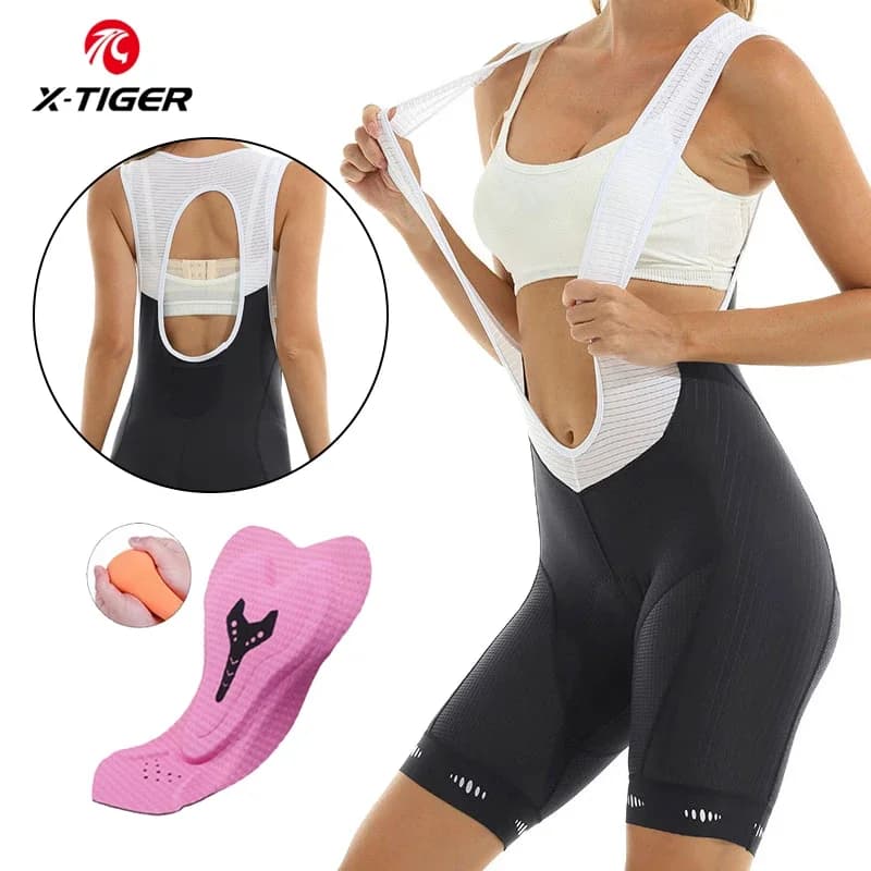 X-TIGER Shorts with Cycling Shorts MTB Padded Women's Shorts Ride 6 Hours Cycling tights Slim Fit UPF 50+ Sports shorts Hidden back pocket