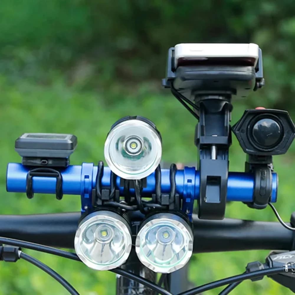 Estensione Manubrio Monopattino Elettrico, Supporto per Clacson e Luce, Adattatore Rialzo Manubrio, Accessori per Lampada Bici/Torcia