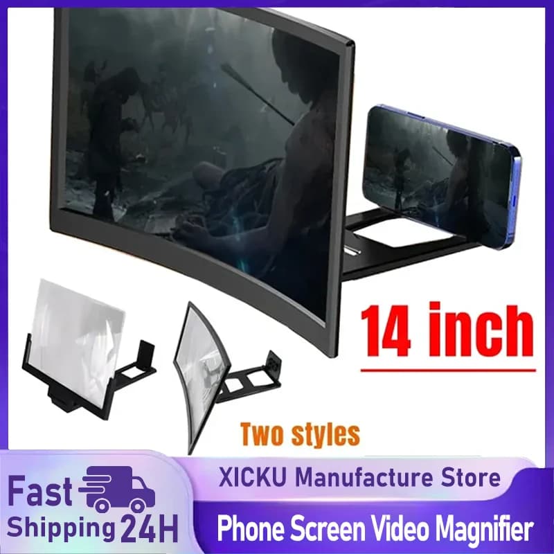 3D HD 14 pollici amplificatore per schermo mobile proiettore video amplificatore per film espositore da tavolo per tutti gli smartphone amplificatore per schermo