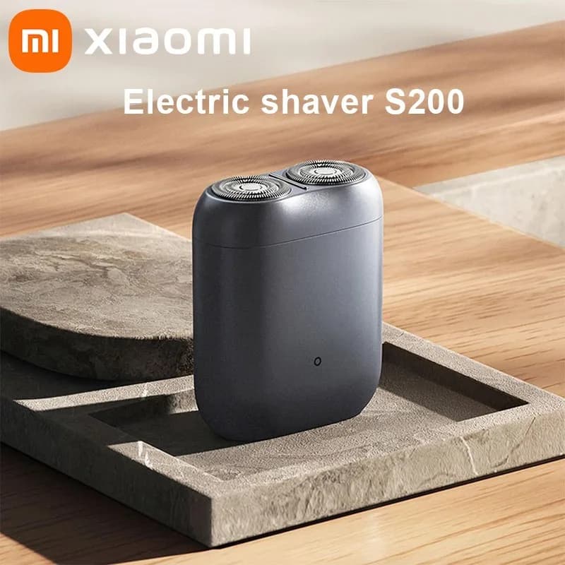 Rasoio Elettrico Xiaomi S200, Rasoio Portatile per Uso a Secco e Bagnato, Trimmer per Barba, Ricaricabile, Impermeabile IPX7