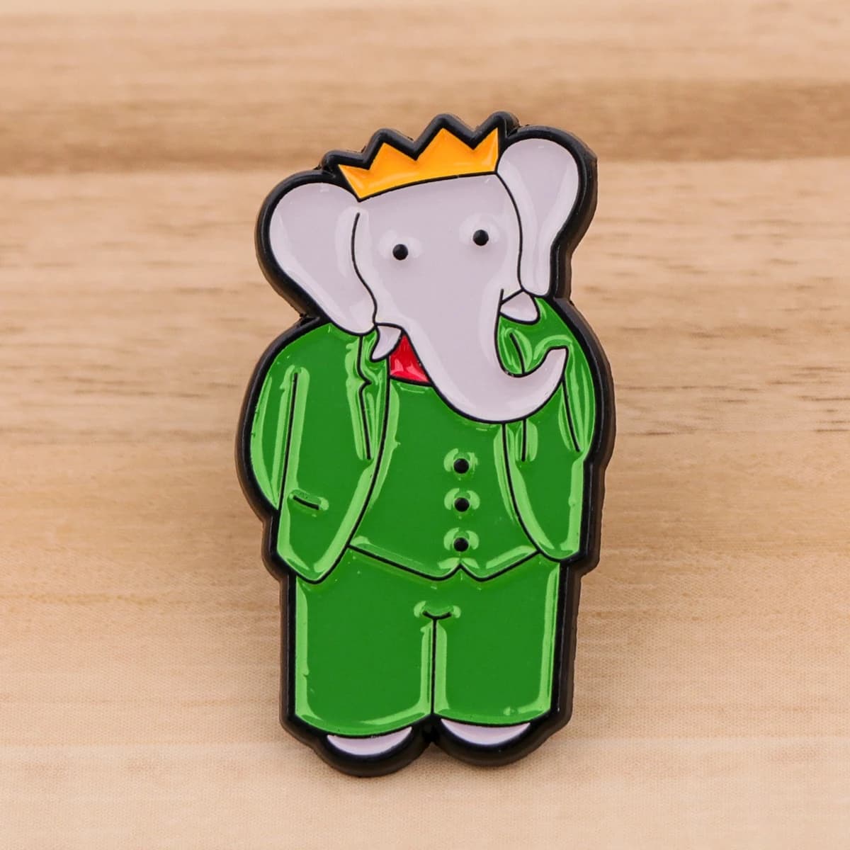 Distintivi con spilla smaltata elefante verde sullo zaino Spille da donna Collare Spille Gioielli animali Accessori cosplay Giocattoli Regali