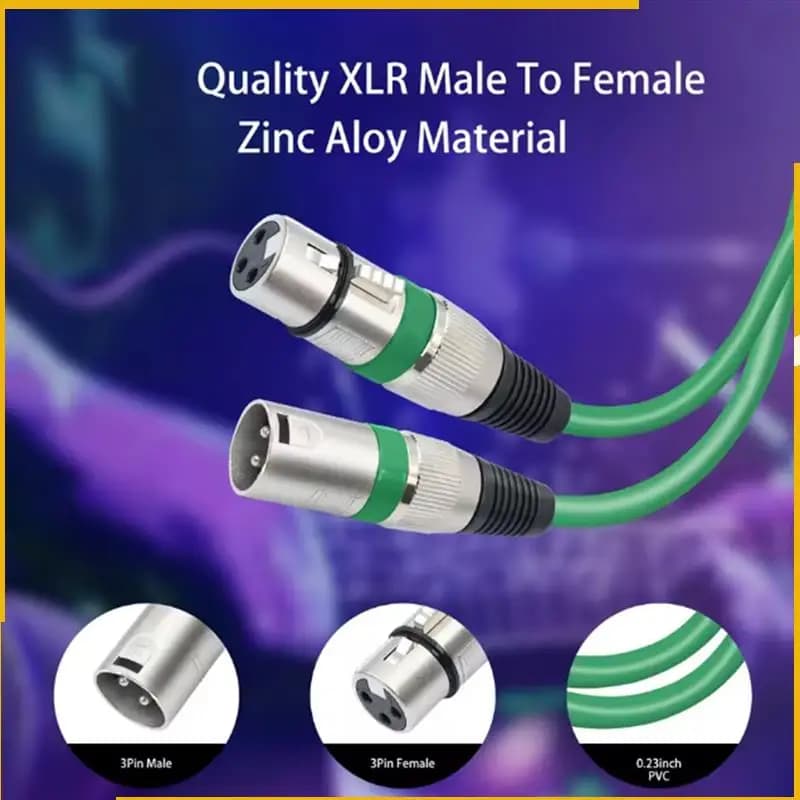 A93P 1M XLR Cavo Luce da palco Cavo 3Pin XLR Maschio a Femmina Per Testa mobile Luce Faretto Par Luce Microfono Mixer
