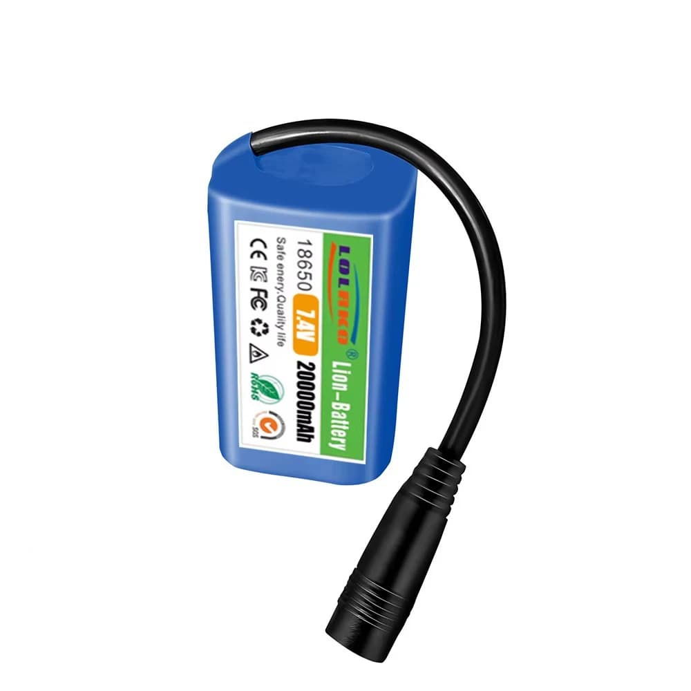 For T188 T888 2011-5 V007 C18 H18 Remote Control RC Fishing Bait Boat Spare Battery Parts 7.4V 20000mAh Battery with Charger