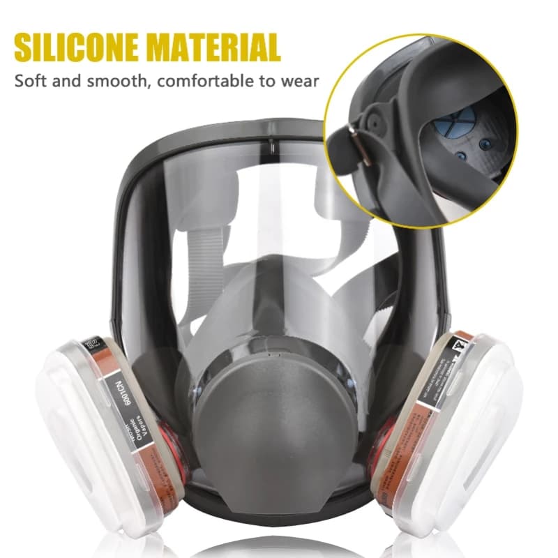 Maschera protettiva spray a pieno facciale, respiratore per maschera antigas industriale, nuova maschera antigas tipo 6800, prodotti chimici per la manutenzione meccanica.