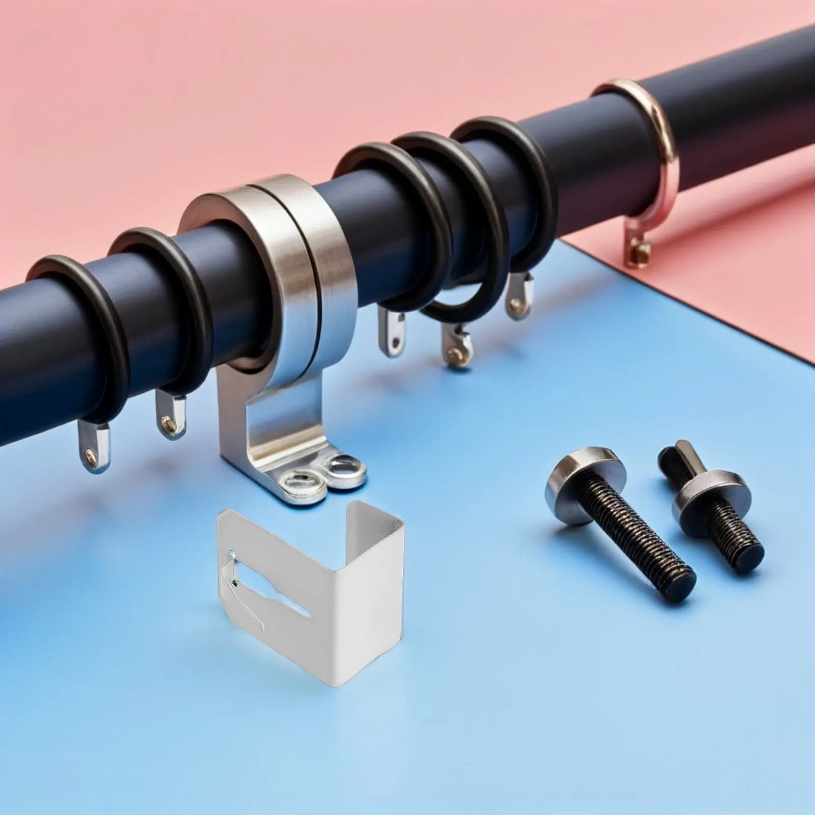 10 Pezzi Clip in Metallo per Appendere Tende su Cornici di Finestre, per Guide da 12-20mm, Installazione Senza Foratura, Ganci per Luci Festive e Stringhe Luminose